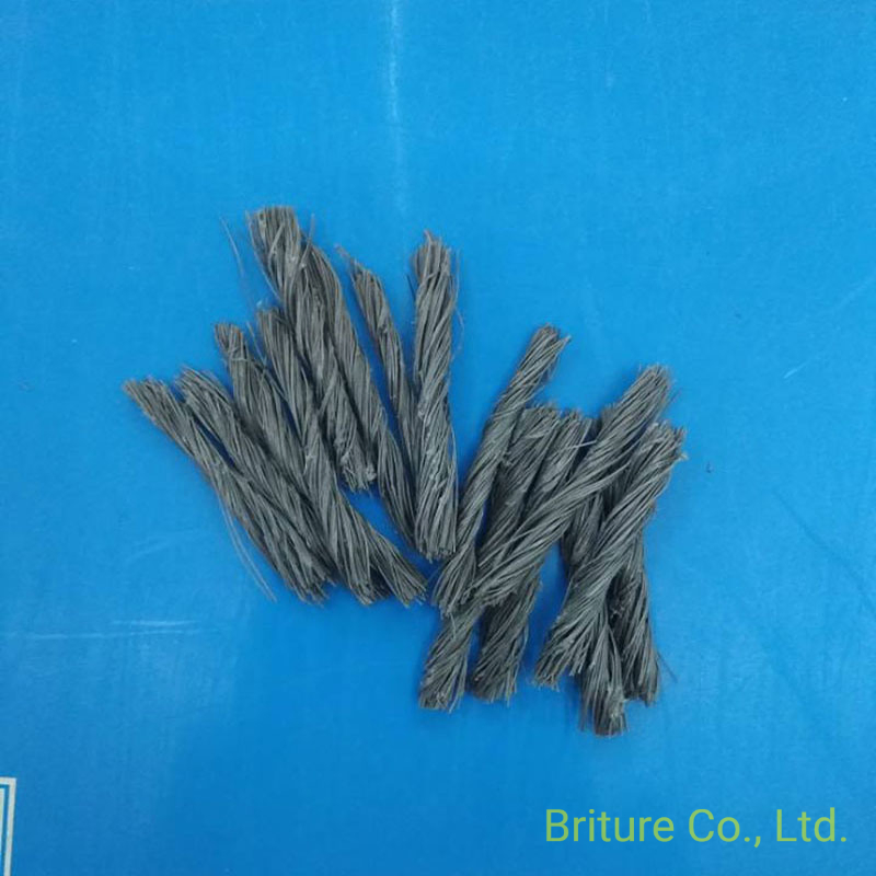 CE Certified 48mm Grey PP Macro Fiber Twist Bunchy for Concrete