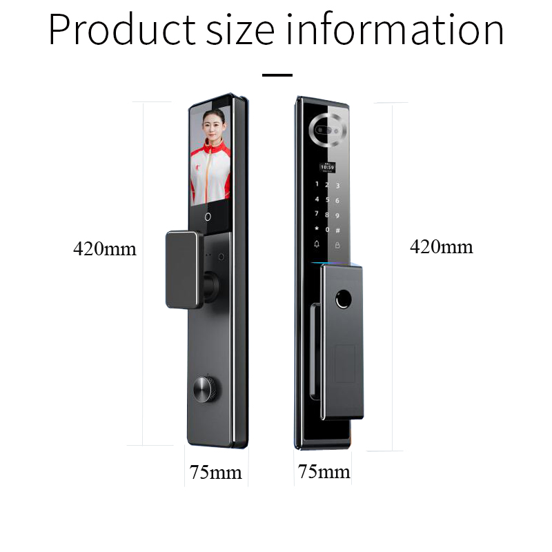CNC Precision Carving 3D Face Recognition Samrt Lock