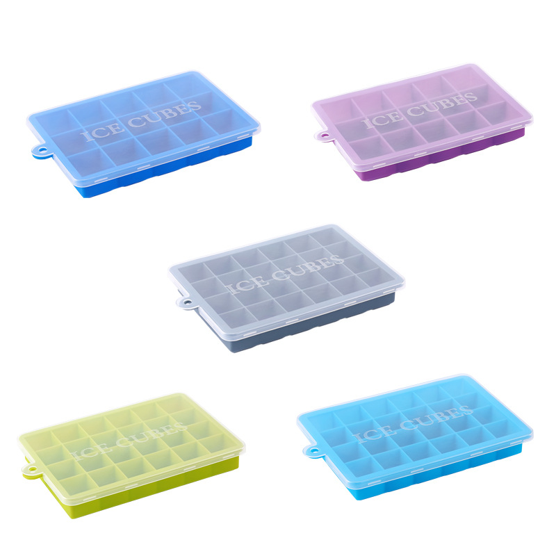 Форма для льда силиконовая с крышкой, 15/24 ячейки