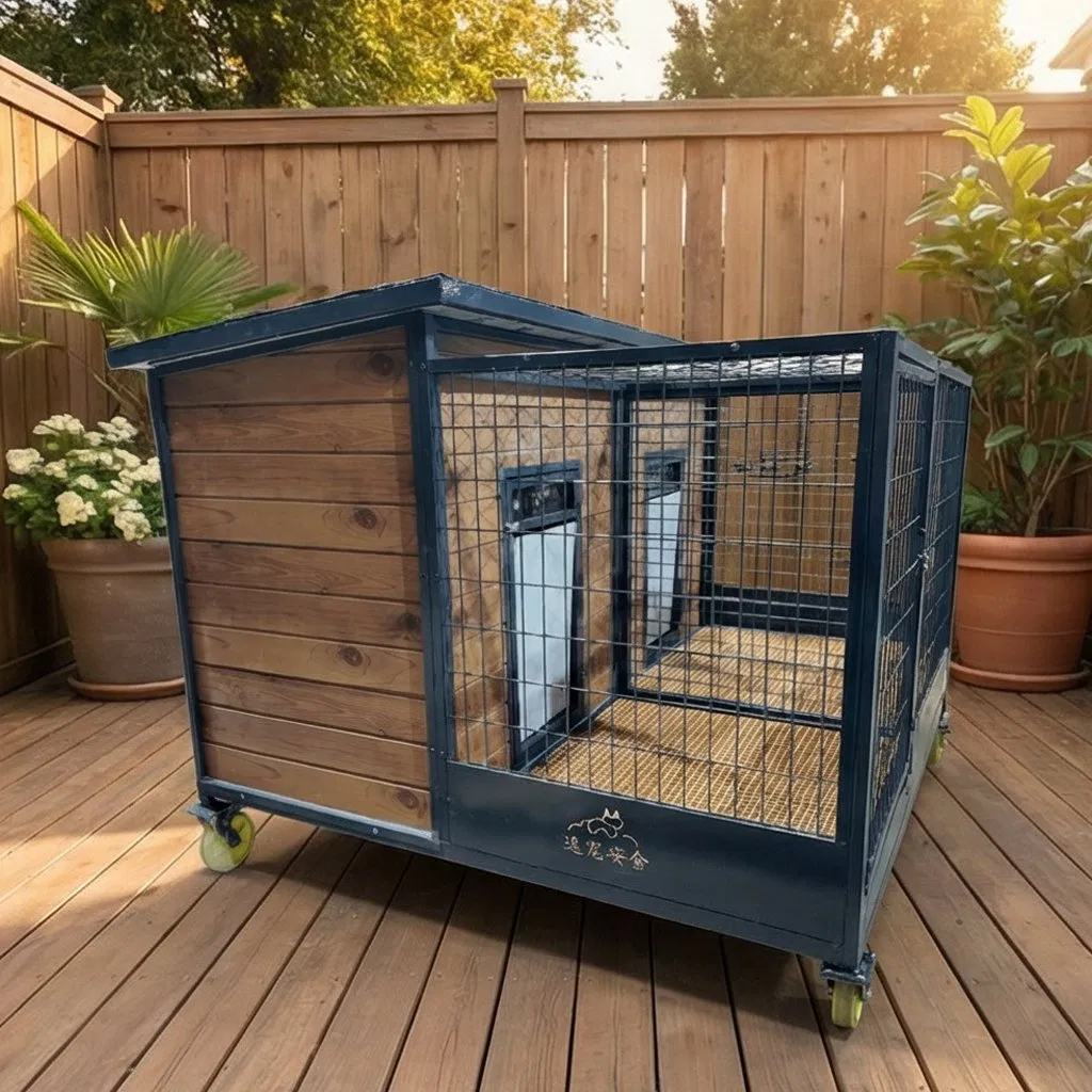 Ventilated Solid Wood Dog House for Exclusive Outdoor Spaces