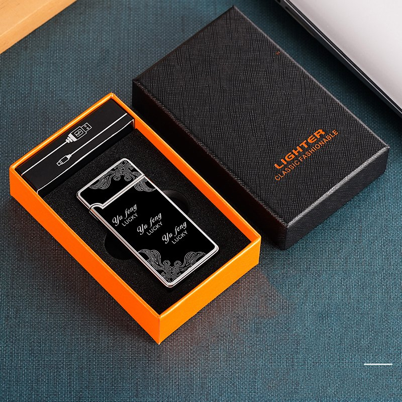 Crisp Steel Sound Luxury Gas Electric Lighter with Multiple Ignition Methods