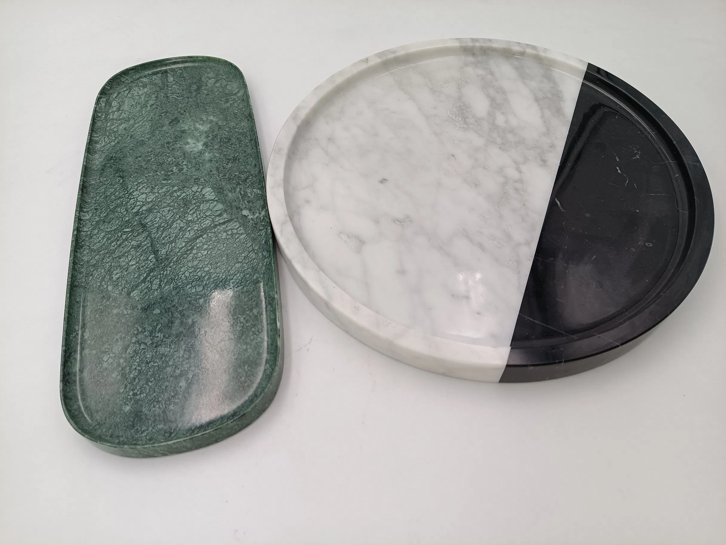 Natural Stone Marble Fruit Trays Fruit Plate for Home Decoration