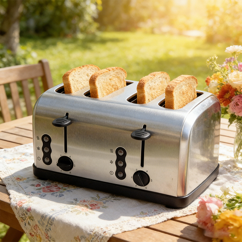 4 Slices Toaster with Adjustable Browning Control for Perfect Toast
