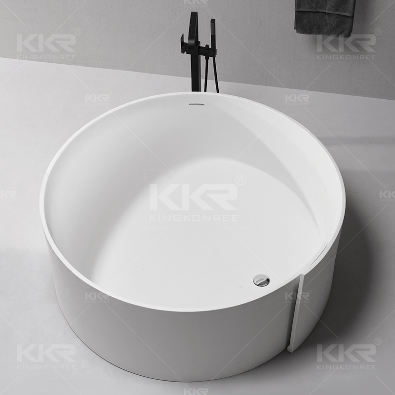 Угловая ванна из искусственного камня с гидромассажем