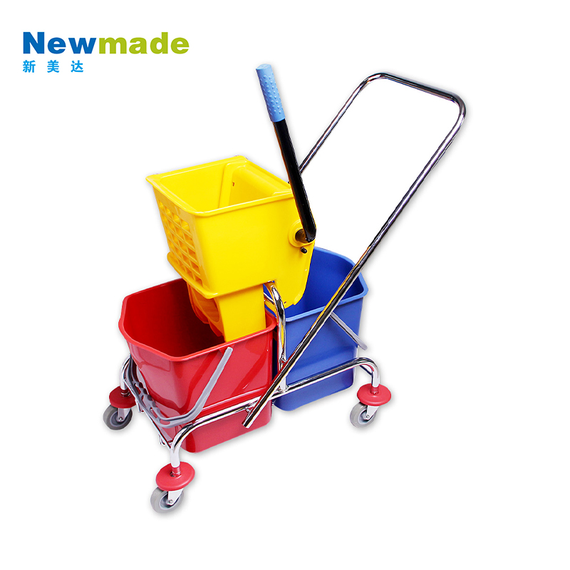 34L Side Press Double Mop Wringer Bucket Trolley