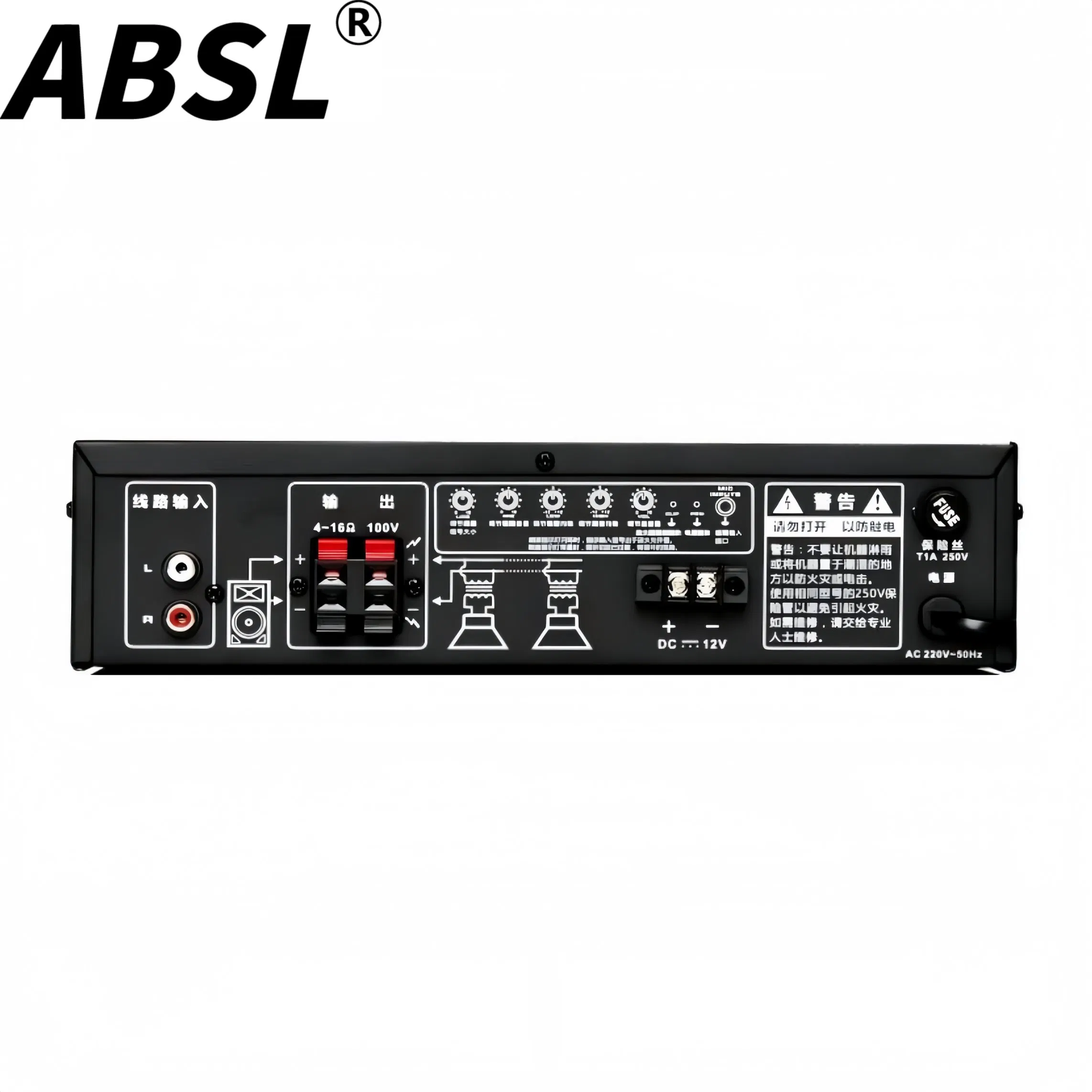 AC/DC 12V Powered Portable Class-D Digital PA Audio Power Amplifier for Shops