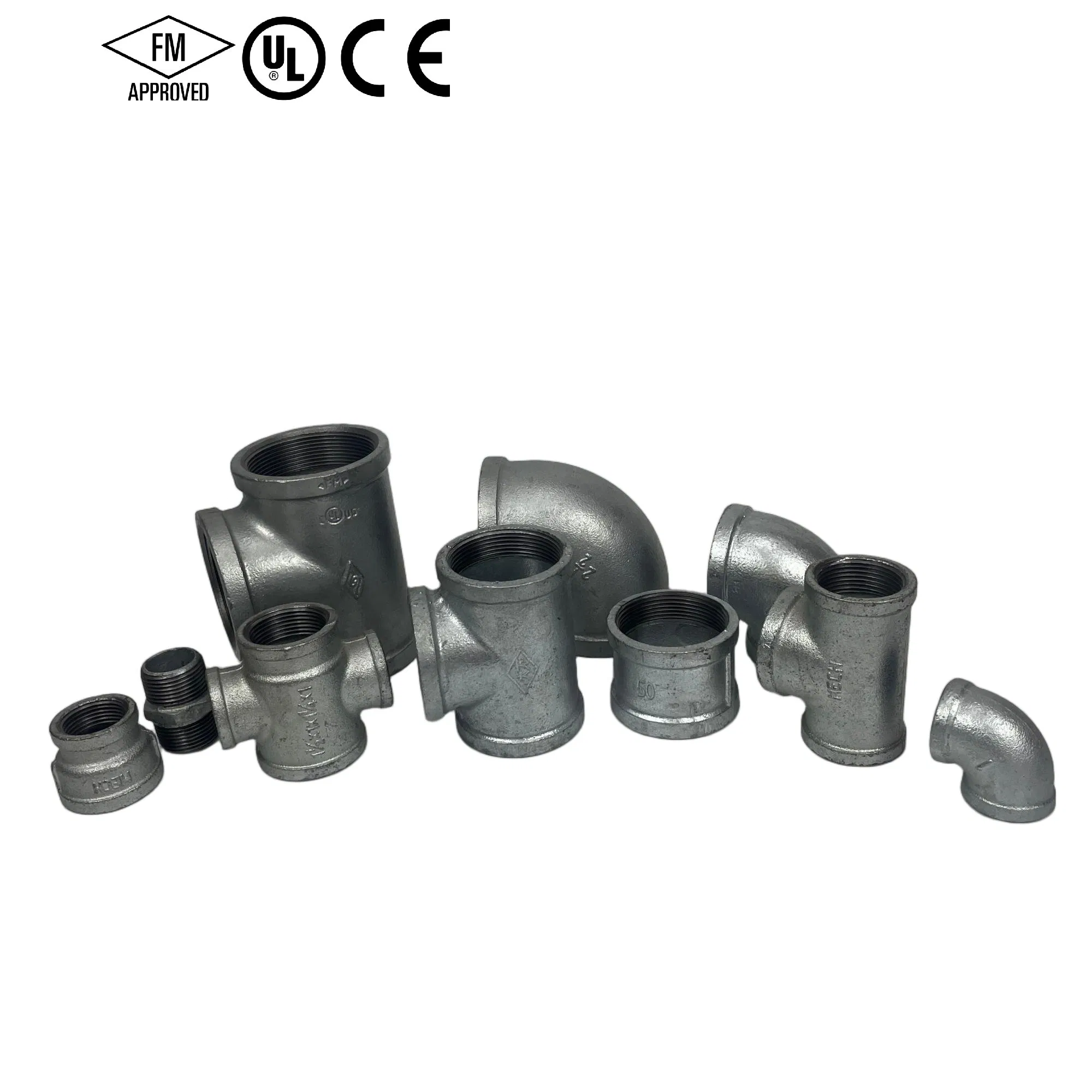 High-Quality Casting Iron Hot DIP Galvanized Malleable Iron Tee Pipe Fitting