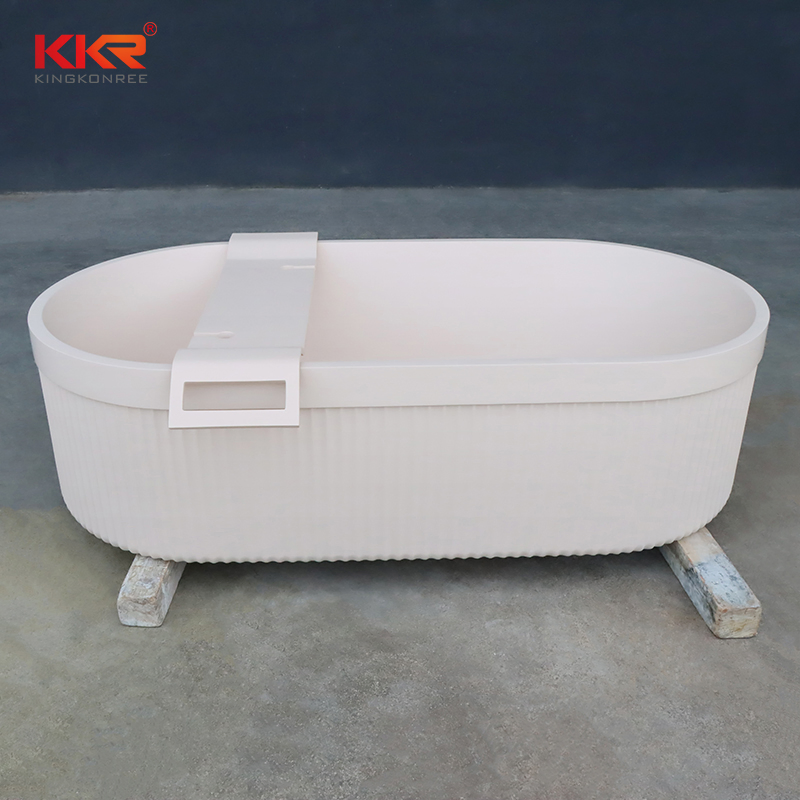 Durable High-End Soaking Freestanding Solid Surface Bathtub for Luxury Hotels