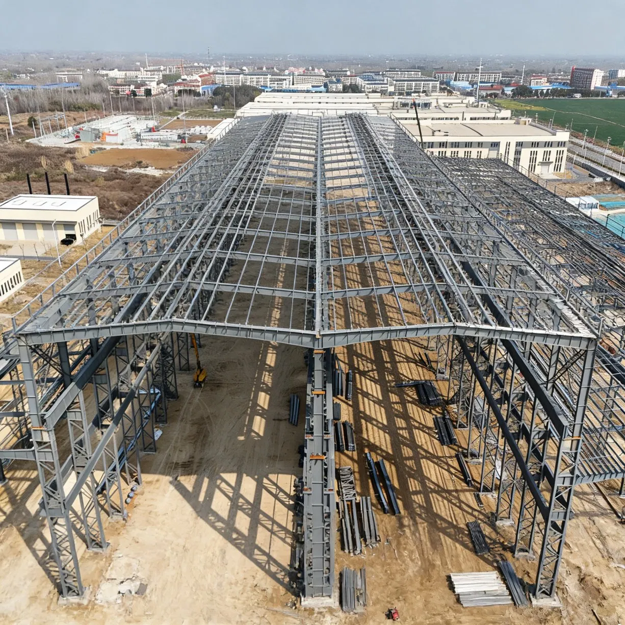 Customizable Large-Span Steel Structure Workshop Prefab Industrial Metal Warehouse Light Steel Workshop