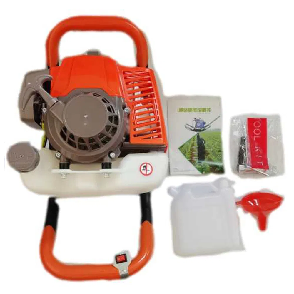2 Stroke 68cc Gasoline Petrol One Man Operate Handheld Earth Auger with 48 Engine with Brake System Quick Stop