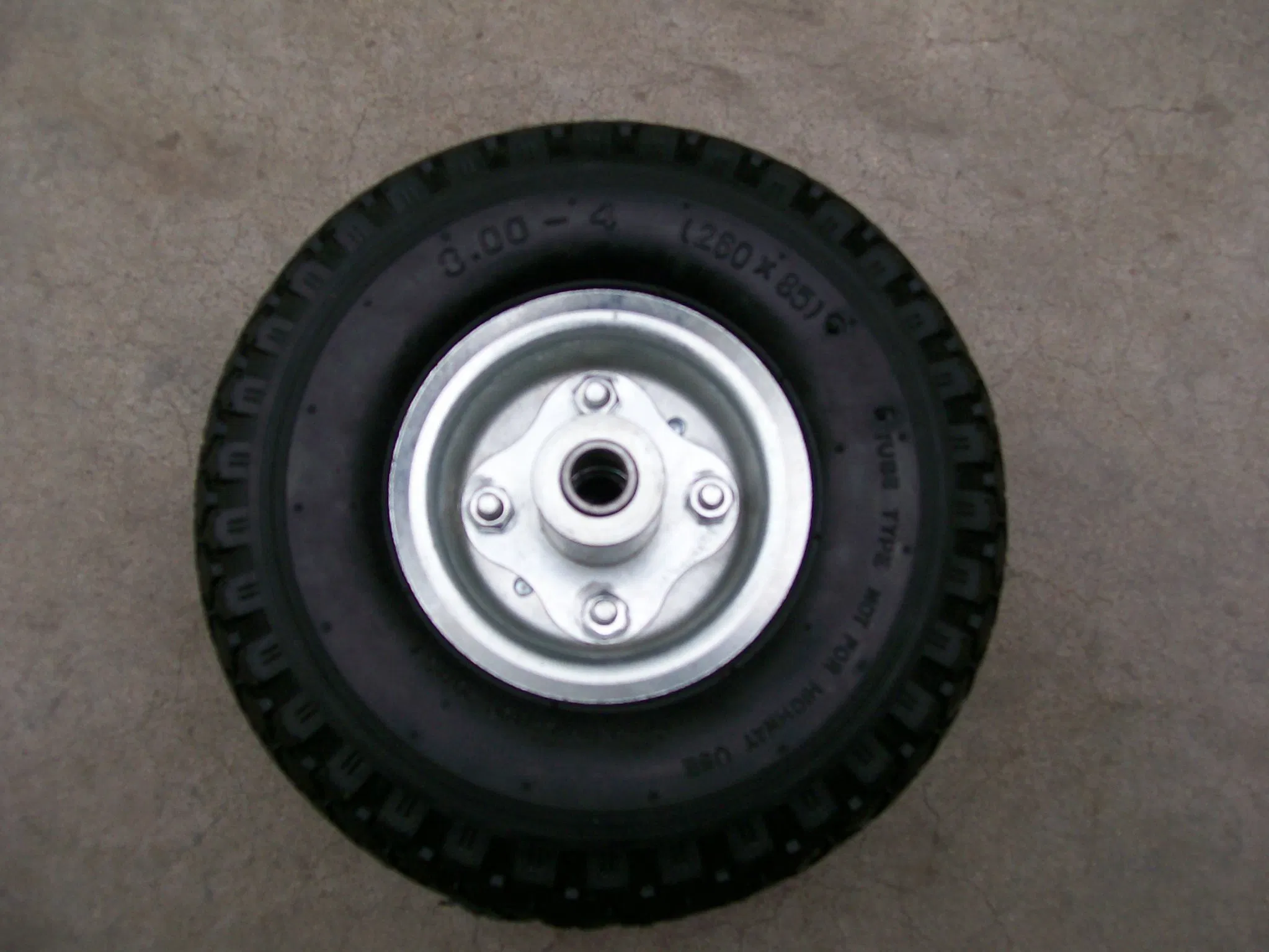 High Quality Heavy Load Capacity Glavanization Rim Zinc Rim PU Foam Wheel (3.00-4)