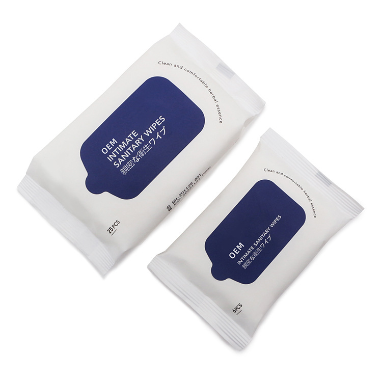 Factory Real Price Aloe Essence for Mild Skin Cleaning Care Feminine Intimate Flushable Wet Wipes for Women