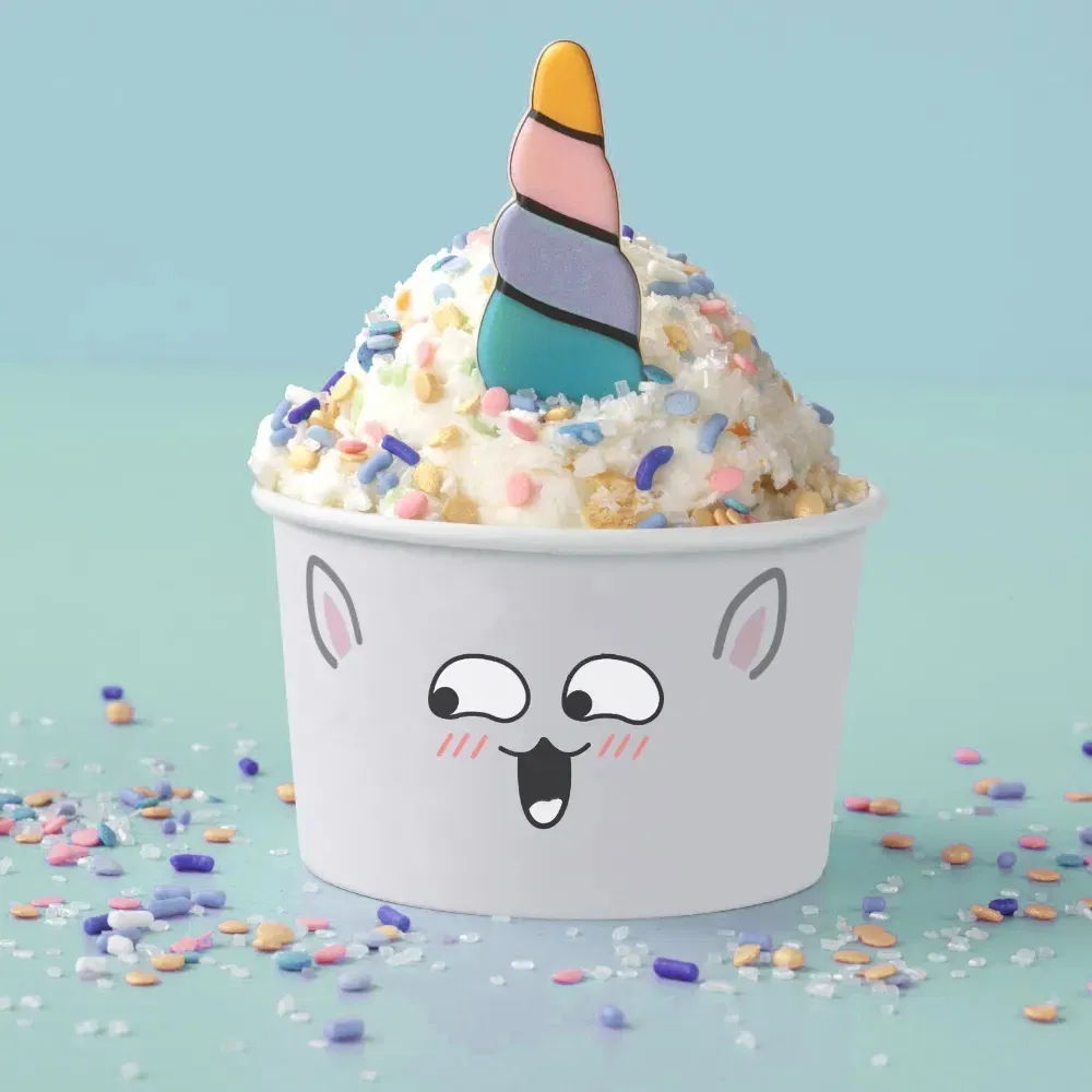 Disposable Ice Cream Paper Bowl Custom Dessert Yogurt Ice Cream Cups
