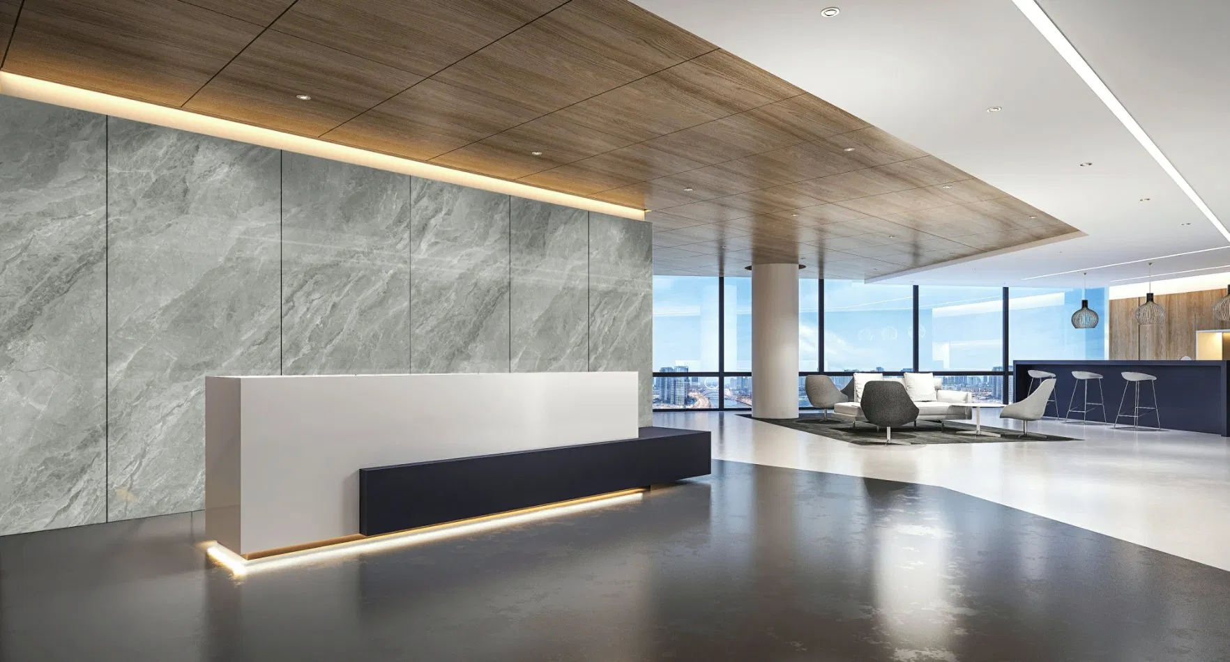 Sintered Stone Tile Indoor Installation Gudao Grey 9mm Thickness Indoor Decoration Project