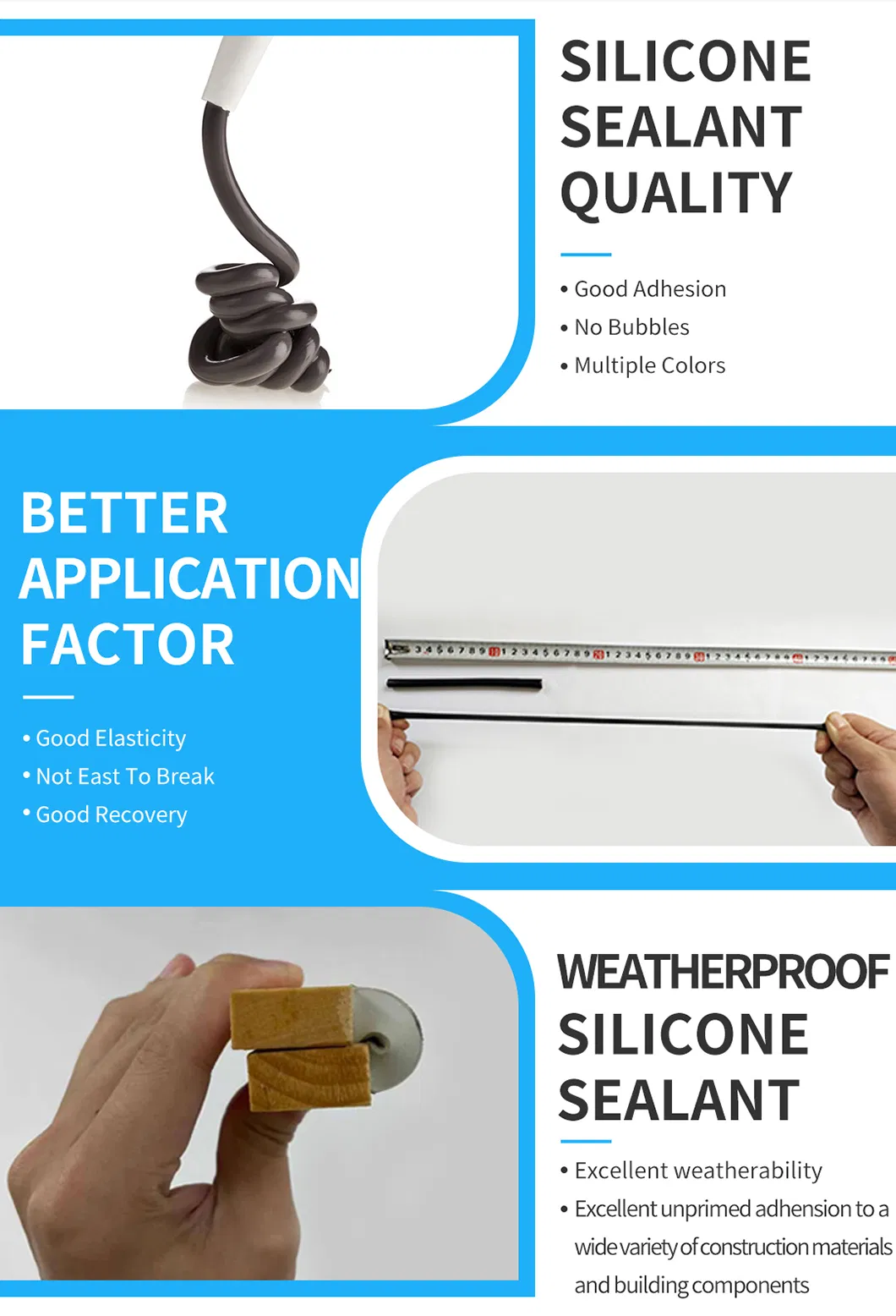 260ml 280ml 300ml High Performance Weatherproof Silicone Sealant Neutral Window and Door Silicone Sealant