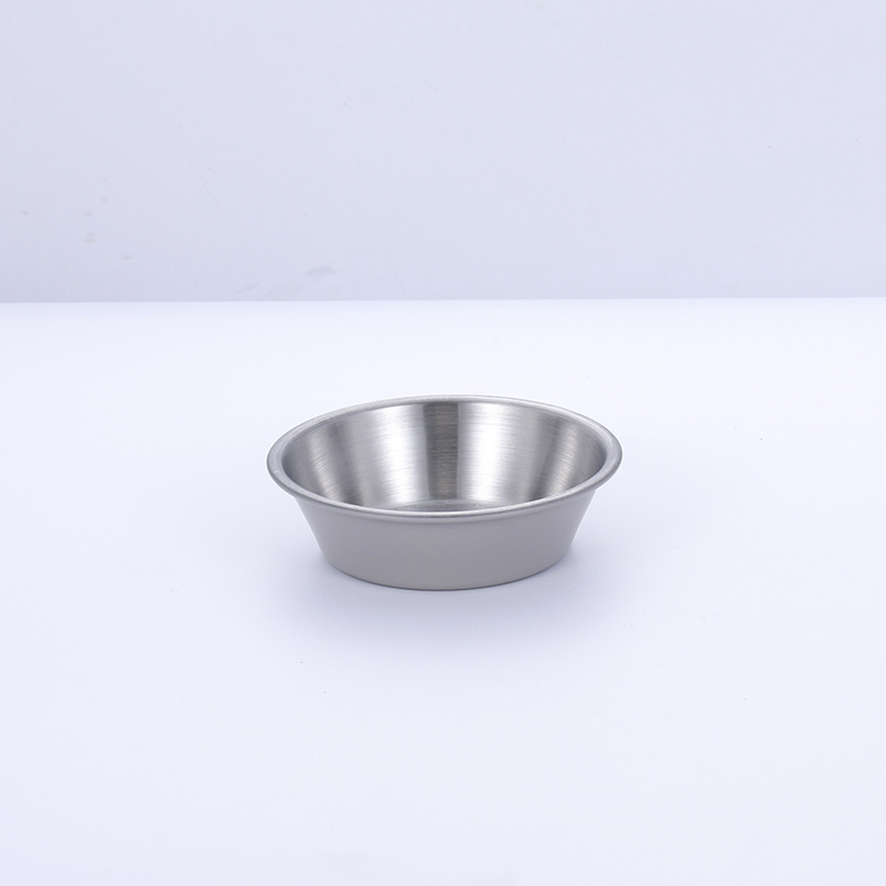 High Grade Dish Stainless Steel Sauce Dish with Exterior Painting