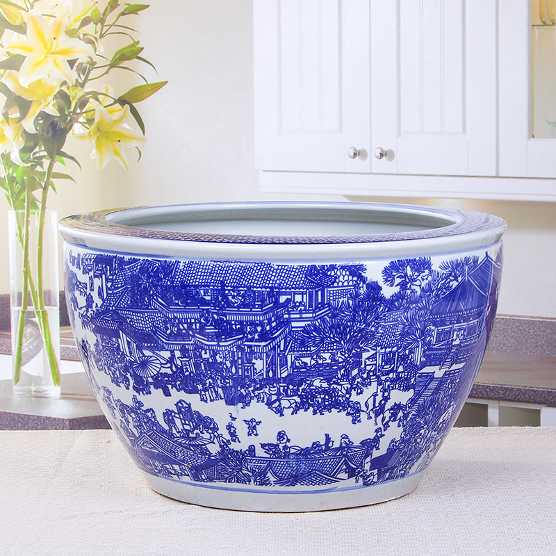 Горшки керамические синие уличные для растений