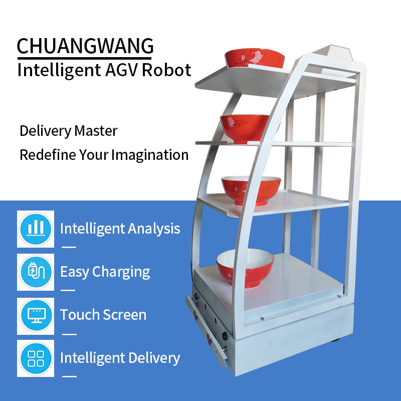 20kg Agv Intelligent Handling Trolley: Unmanned Automatic Navigation, Bidirectional Magnetic Strip Tracking, Logistics Transport Robot