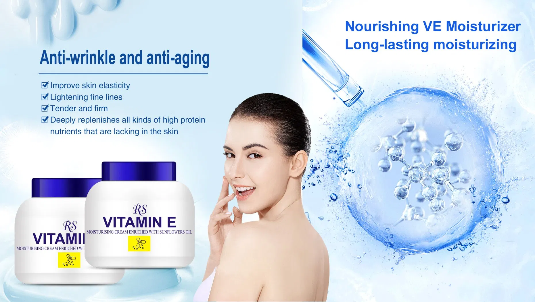 Vitamin E Cream Moisturising Cream Enriched with Sunflowers Oil