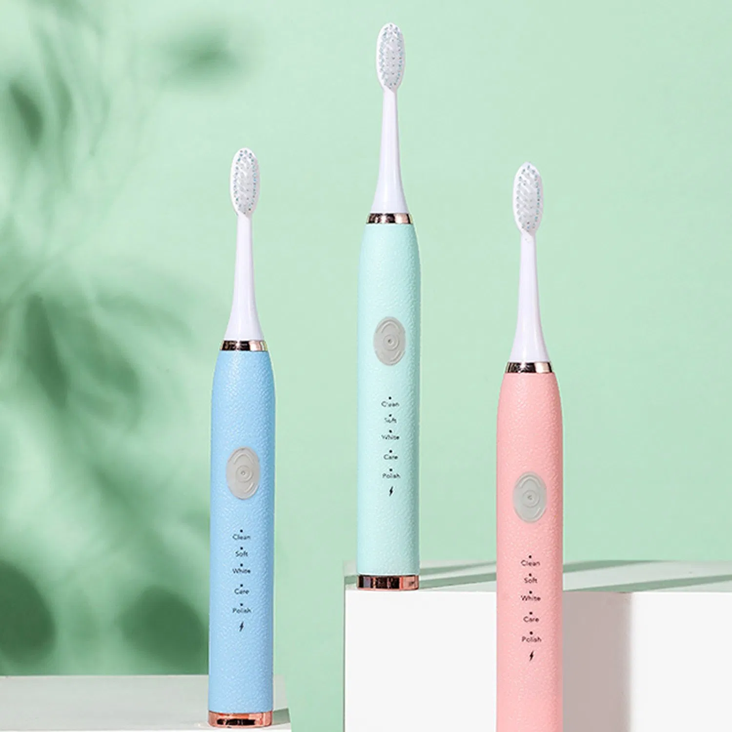 Ipx7 Waterproof Non-Slip Handle Adult Battery Powered Electric Toothbrush