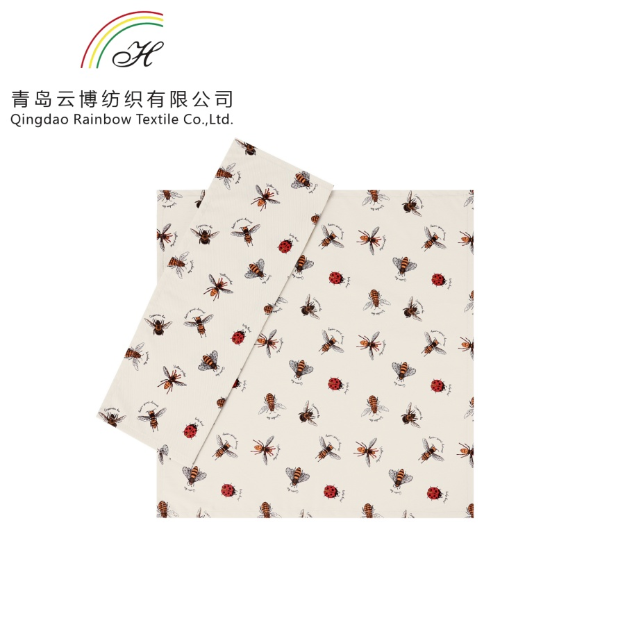Customized Bee Napkin for Cotton Printed Dining Tables and Kitchens