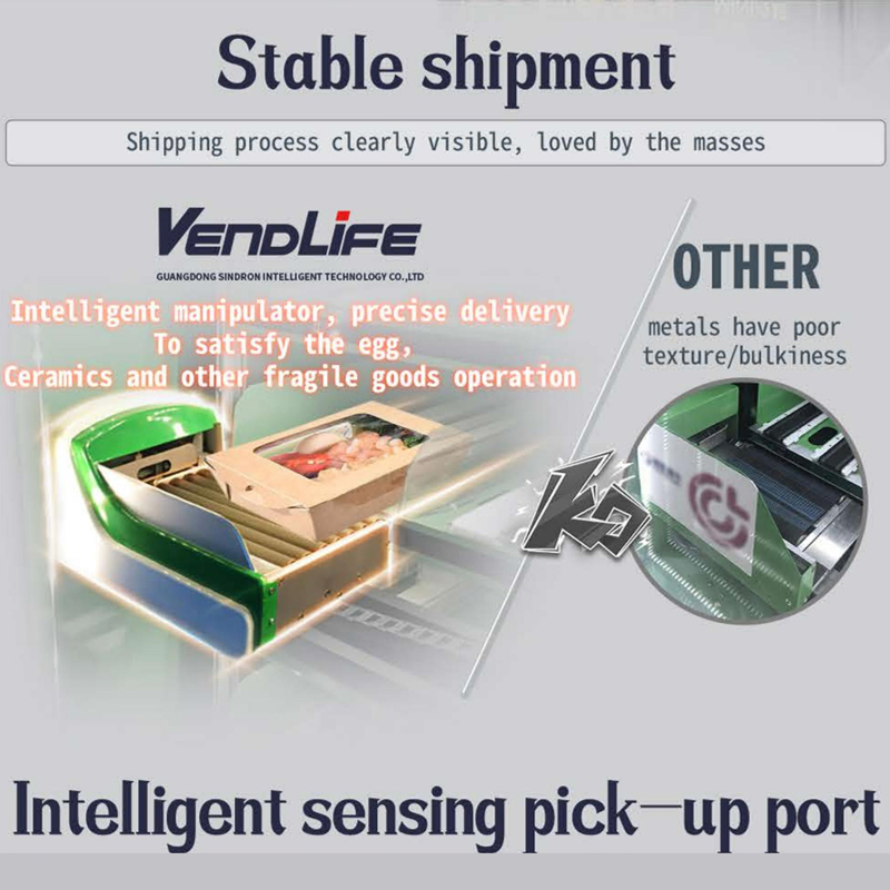 Vendlife 24 Hour Smart Can Frozen Food Chips Vendor Machine Bread Cake Dispenser Elevator Vending Machine Fresh Fruit and Vegetable Sushi Credit Card System