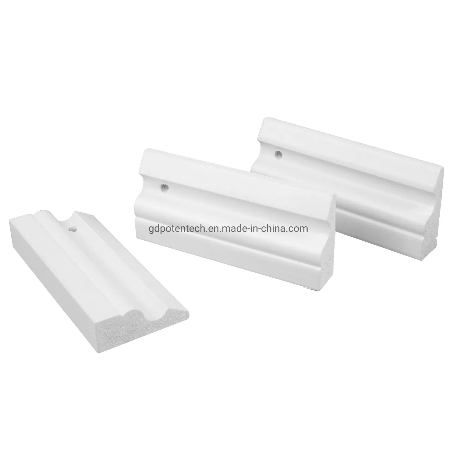 White Window Decoration PVC Mouldings Rams Crown Versatex with High Density