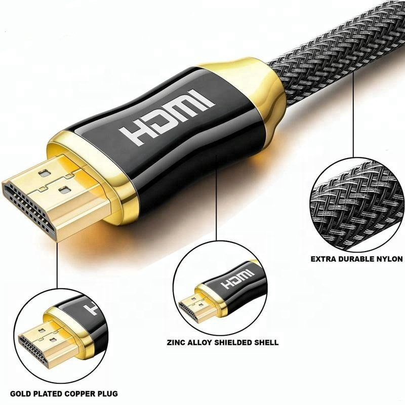 Кабель HDMI 2.0 высокоскоростной, 4K, с нейлоновой оплеткой