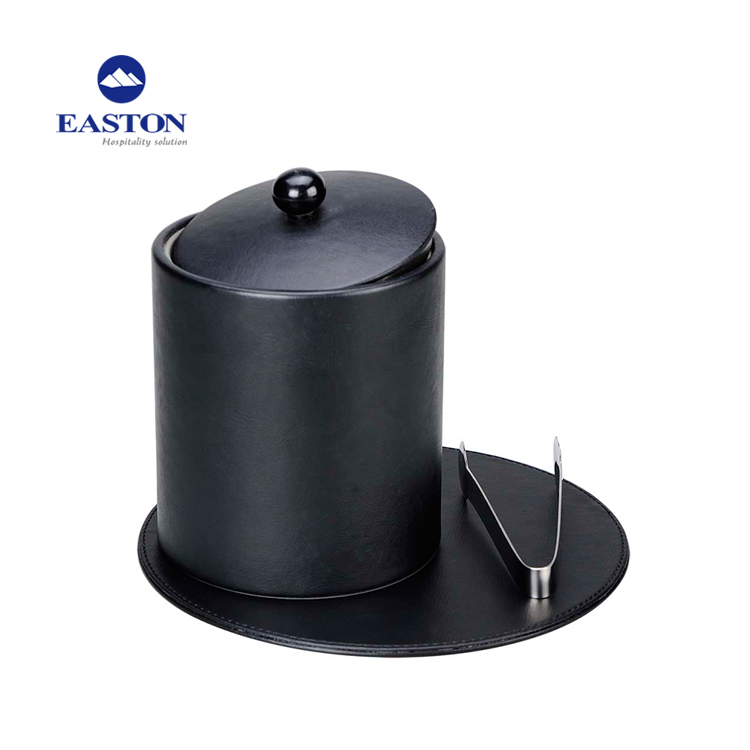 Wholesale Hotel Single Layer Ice Bucket with PU Leather