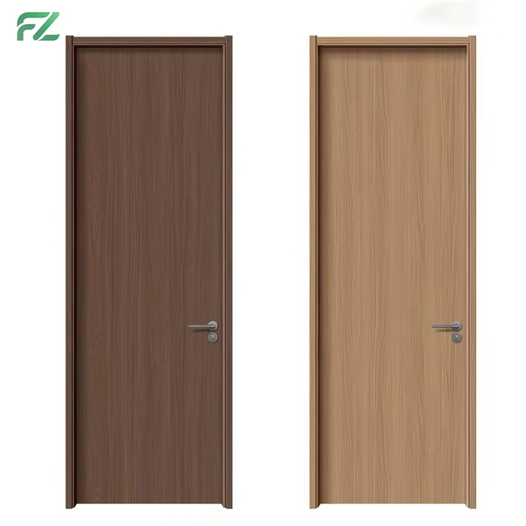 Custom Size Fire-Rated & Soundproof Simulated Wood Grain Aluminum Interior Doors Slab Doors