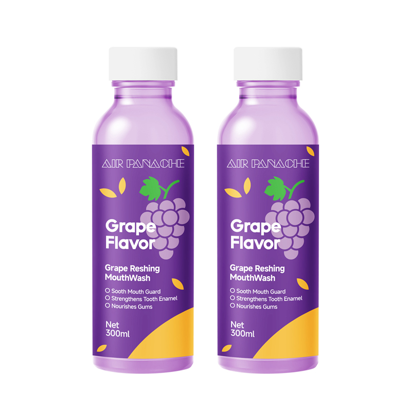 Private Label Grape Liquid Oral Care Mouthwash Alcohol-Free Fresh Grape Whitening Teeth Oral Hygiene Clean Teeth Mouthwash