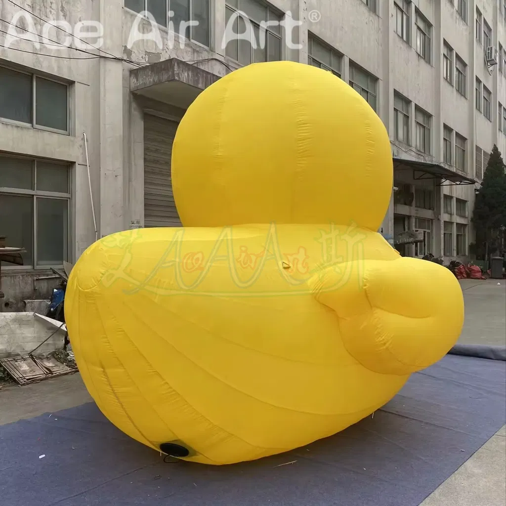 Outdoor Events Advertising Inflatables Yellow Duck Balloon Material with Blower