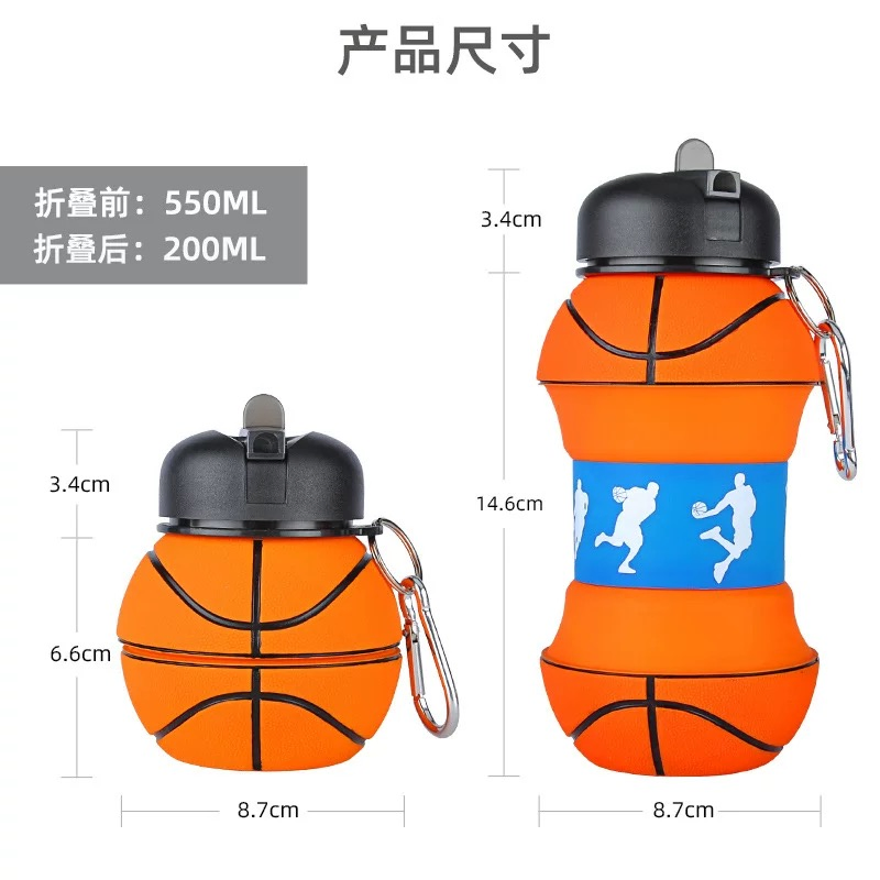 Children's Portable Silicone Water Cup Telescopic Folding Drinking Cup Outdoor Sports Water Bottle