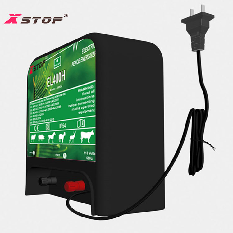 Xstop 110V 4 Joules Output AC Plug in Power Us Plug Electric Fence Farm Livestock Energizer