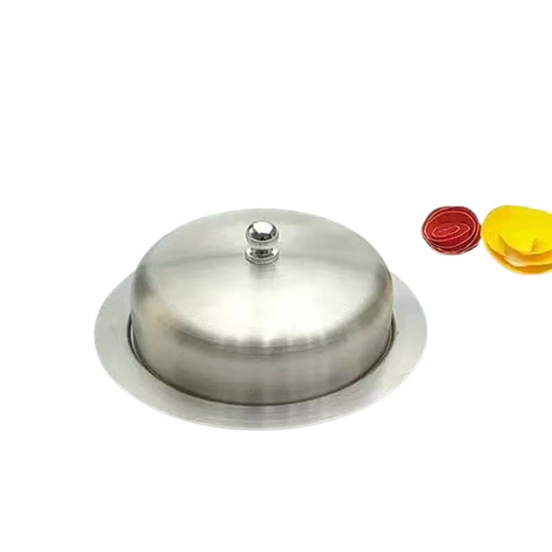 Hot-Selling High Quality Food-Grade Creative Western-Style Round Cheese Butter Dish with Lid