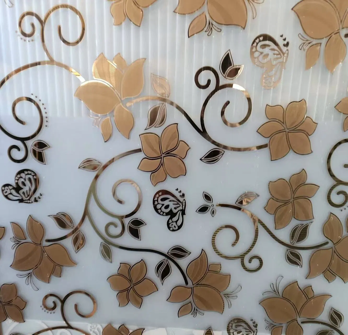 2/3/4/5color Silk Screen Decorative Dark Golden Titanium Glass for Window, Door, Partition