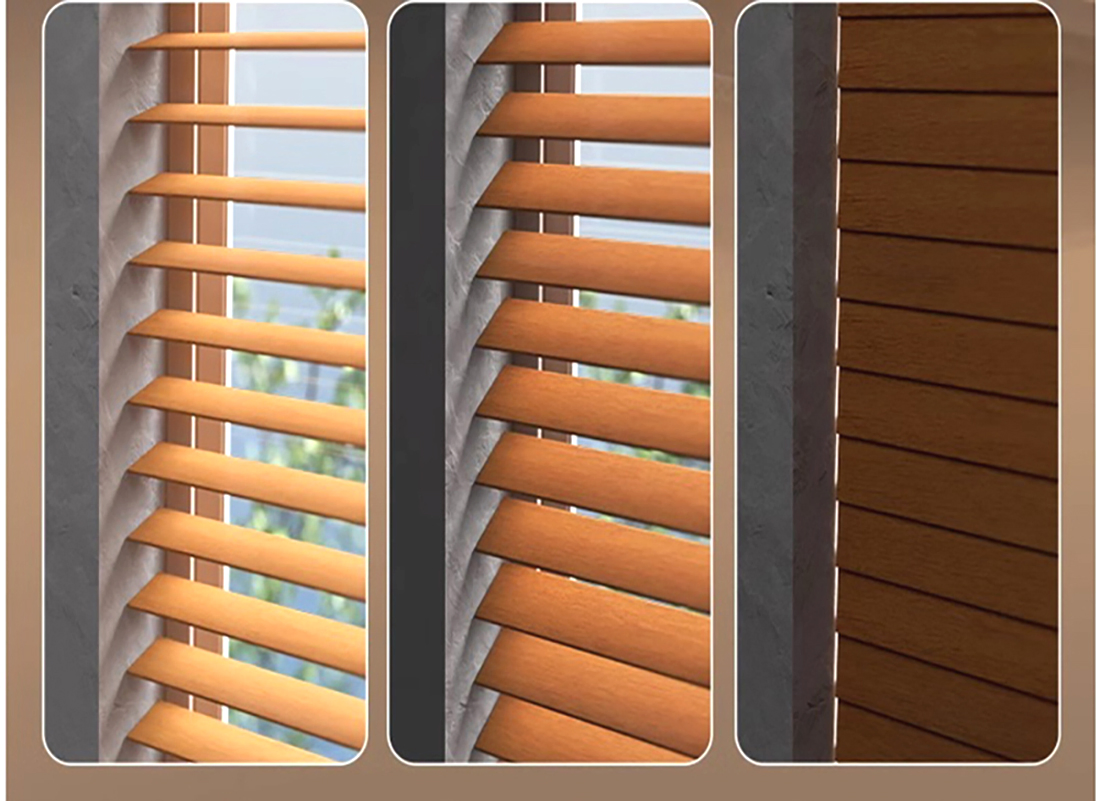 Basswood Faux Wood Horizontal Window Curtains and Venetian Mini Blinds Cordless