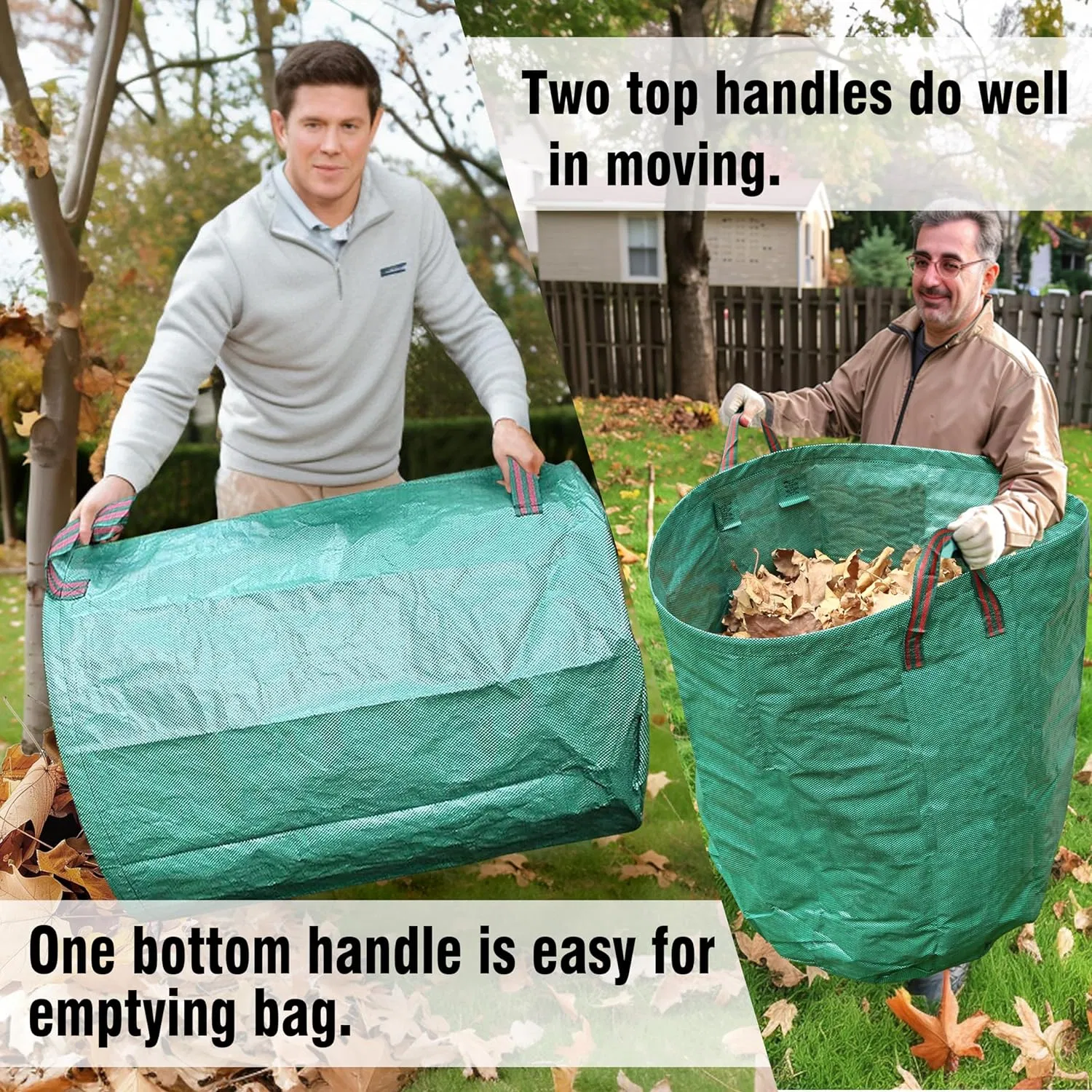 72 Gallon Lawn Garden Bag Reusable Yard Waste Bags