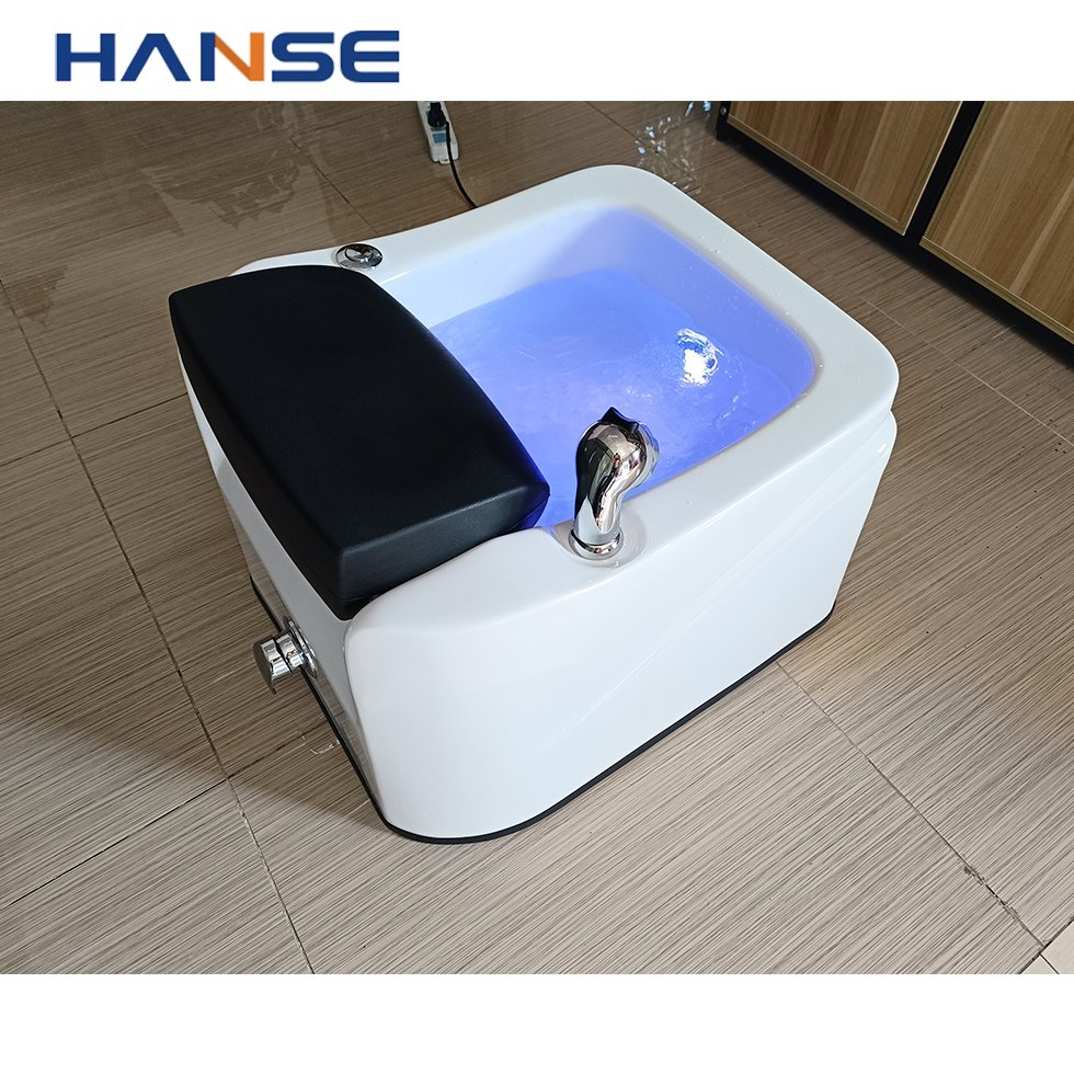 White Acrylic Massage Pedicure Foot Bath SPA Pedicure Salon Foot Bath