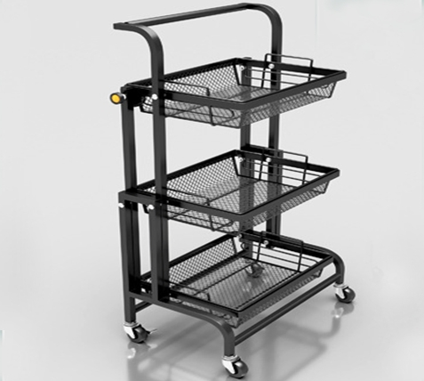 Manufacturer Wholesale Multifunctional Rotatable Kitchen Rack Corner Shelf Bathroom Kitchen Handcart