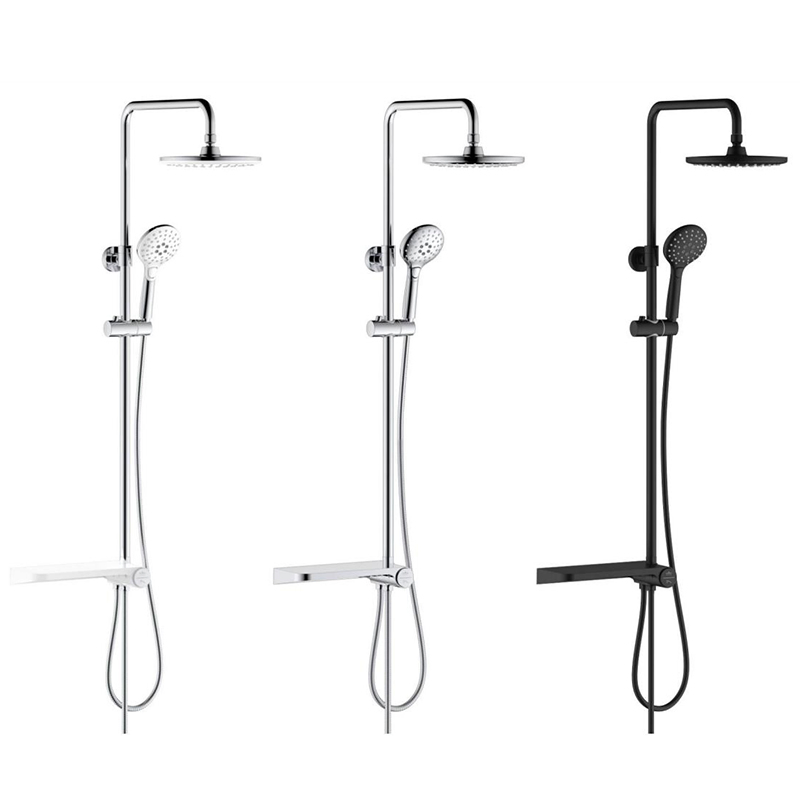 Bathroom Accessories Ceramic Shower Set Shower Faucet Shower System Shower Bar Bar Shower with Diverte, Rain Shower, Hand Shower