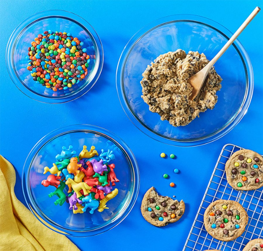 3-Piece Microwave Safe Prepware Glass Bowl