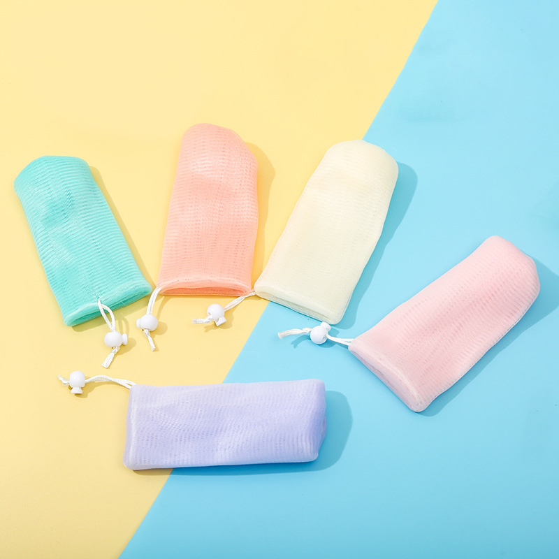 Bath Exfoliating Mesh Soap Pouch Saver Bag Bubble Foam Net