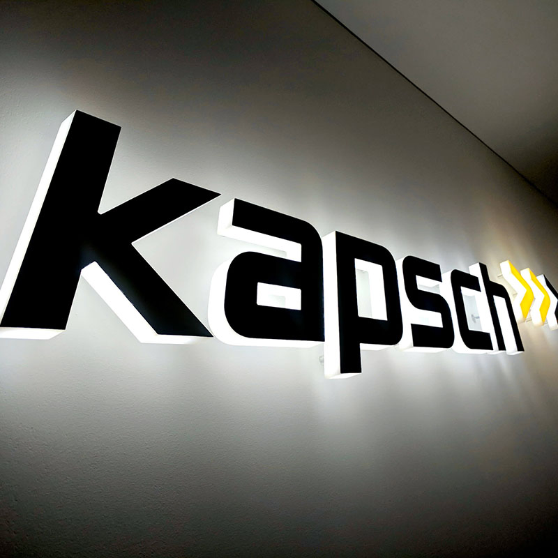 Backlit Commercial Business Reception LED Signs Metal Logo Channel Letters