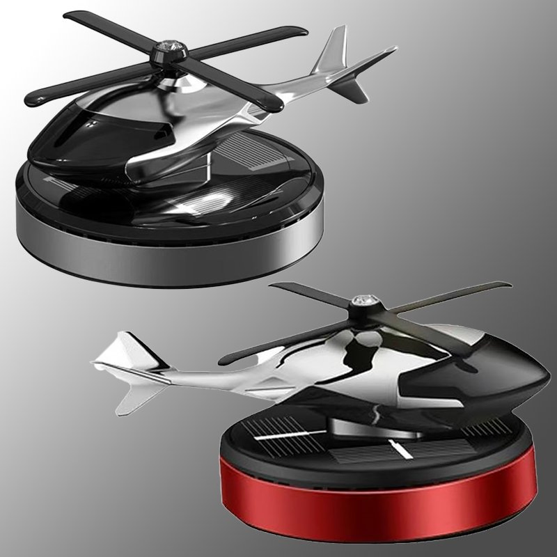 Solar Rotary Airplane Ornament Car Aromatherapy Wholesale Creative Fighter Decorative Car Perfume Car Air Freshener