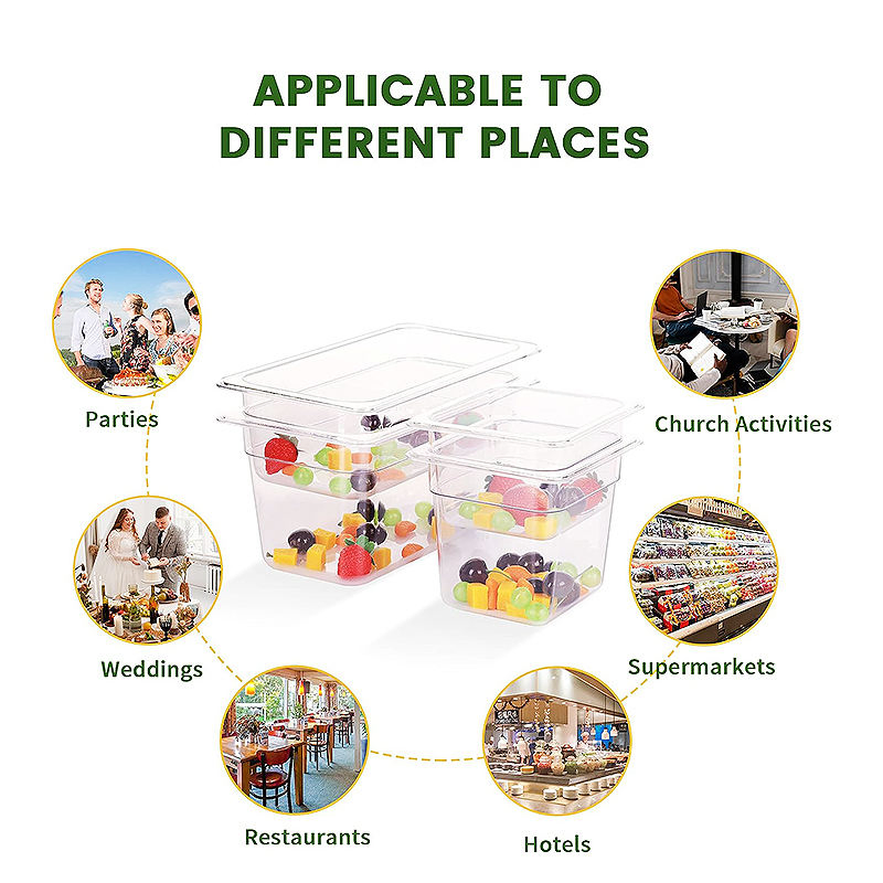 Buffet Restaurant Supplies Food Buffet Gn Pan Plastic PP Food Containers