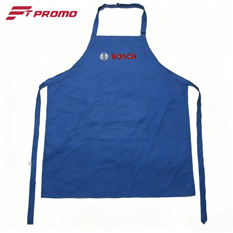 100% Polyester/Cotton OEM Custom Printed Promotional Kitchen Bib Apron