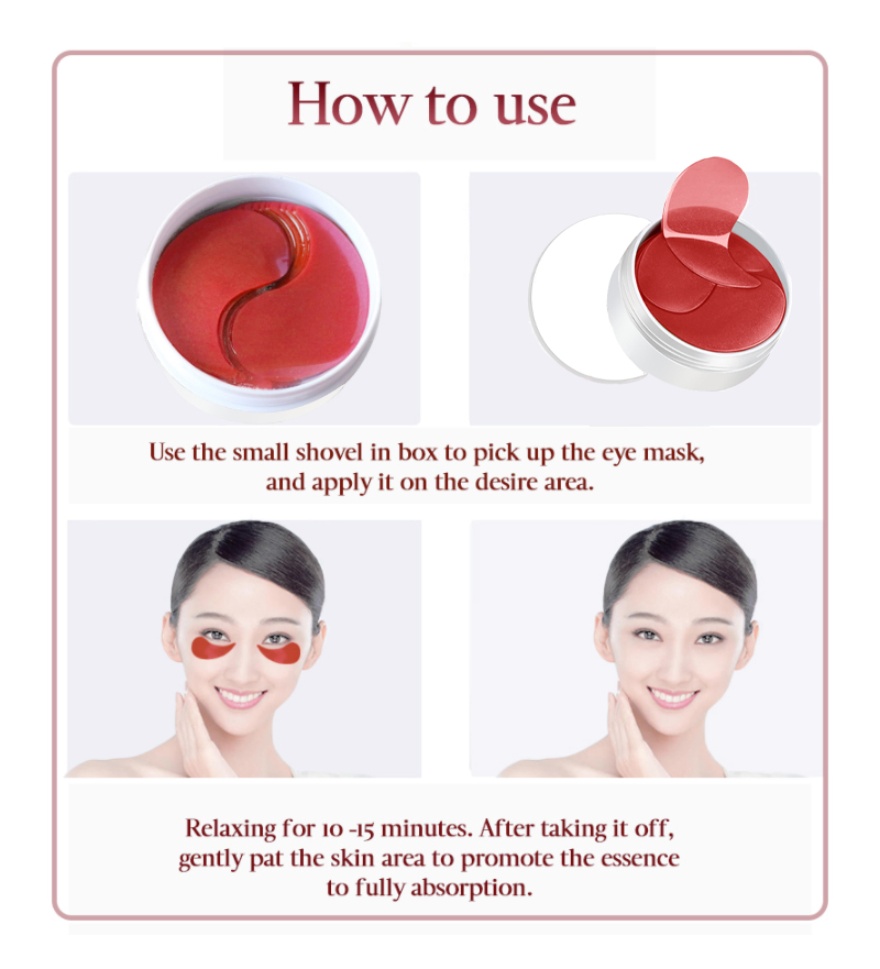 Beauty Cosmetics Skin Care Anti Aging Wrinkle Removing Dark Eye Hydrogel Eye Mask