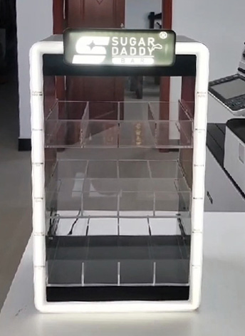 Illuminated Acrylic Cigarette Display LED Acrylic Counter Vapor Showcase Display Lokshun
