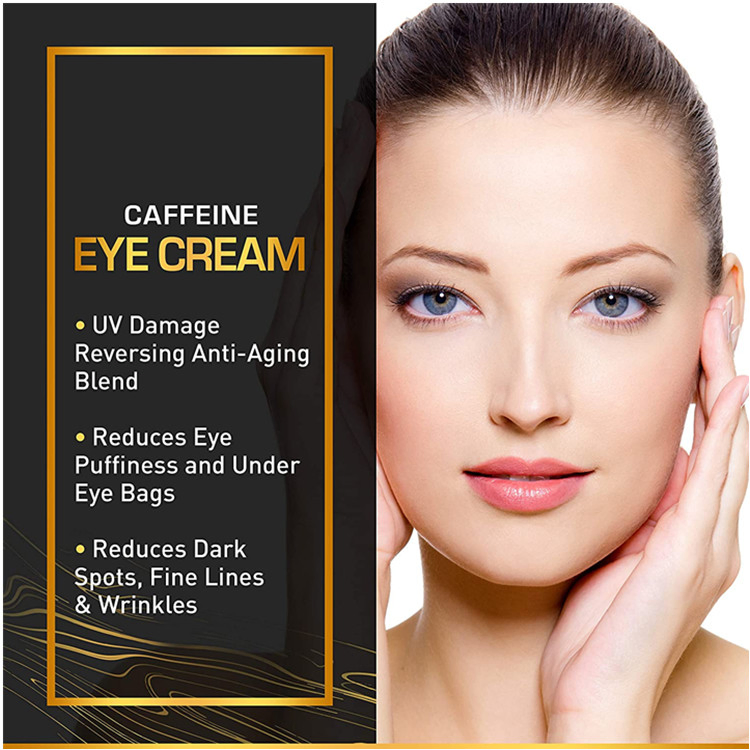 Factory Custom Caffeine Eye Cream for Anti Aging, Dark Circles, Bags